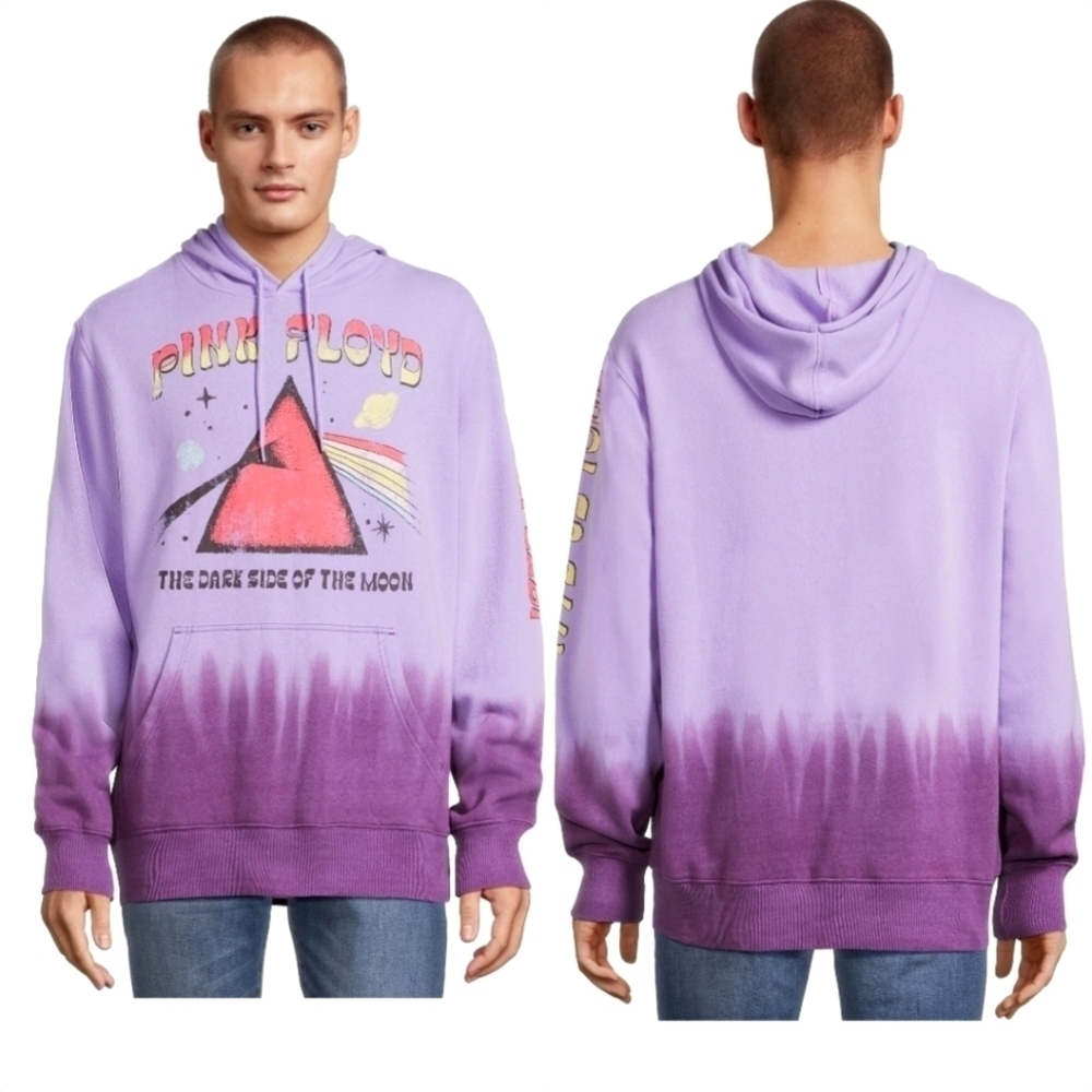 Pink Floyd Dark Side Of The Moon Hooded Sweatshirt In Jasper Purple Sz Med NWT